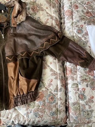 Cazadora piel y ante