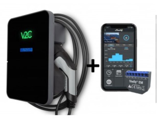 Instalación de cargador para coches eléctricos.