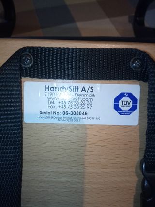 Trona portátil y plegable Handysitt sillita danesa
