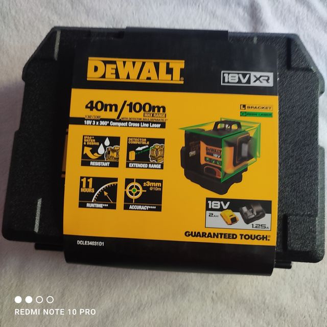 Nivel laser Dewalt 3lineas verde de 18v