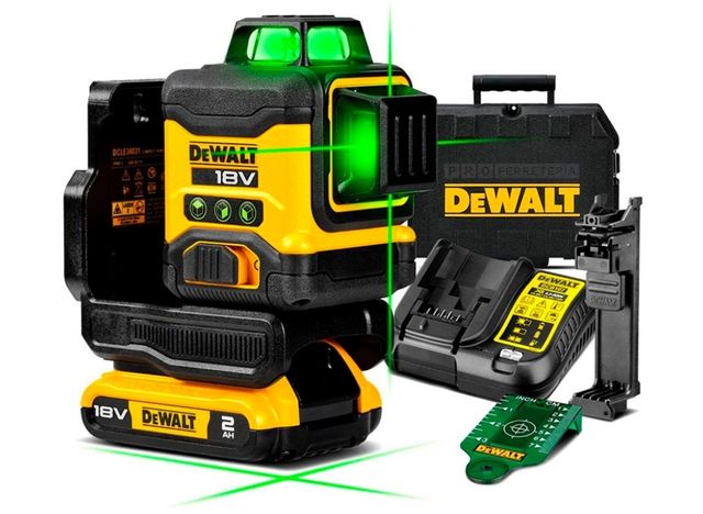 Nivel laser Dewalt 3lineas verde de 18v