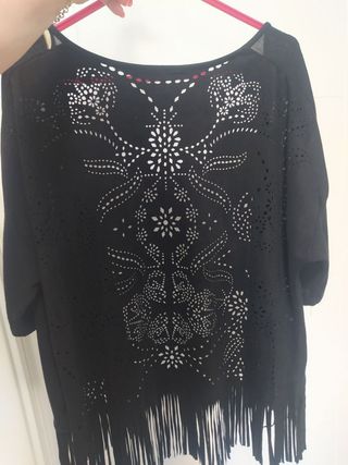 Chaqueta punto y ante