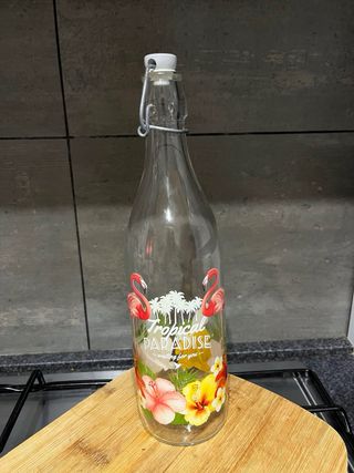 Bottiglia vetro Fenicotteri