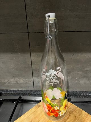 Bottiglia vetro Fenicotteri