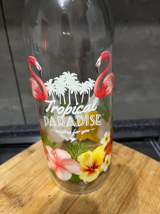 Bottiglia vetro Fenicotteri