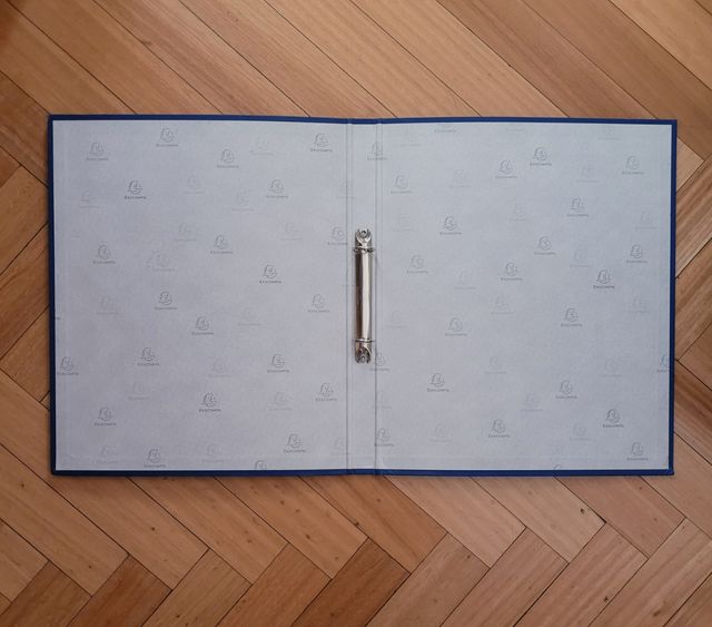 Carpeta anillas azul marino