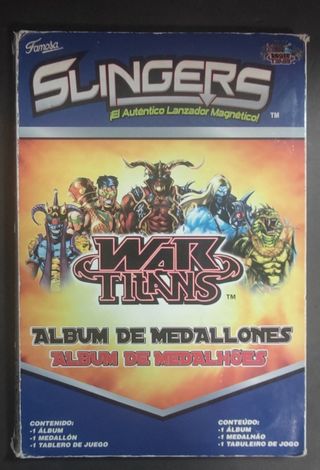 Álbum con 72 medallones SLINGERS War Titans