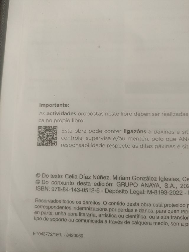 Lengua galega e literatura 1°ESO
