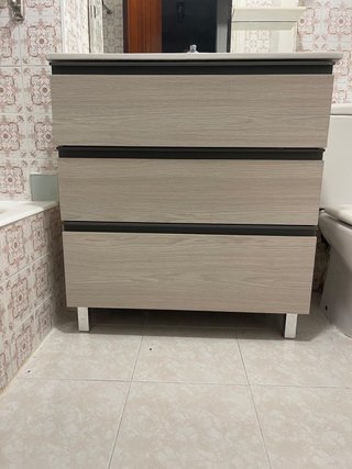 Mueble de baño con lavabo Vulcan ROCA Roble