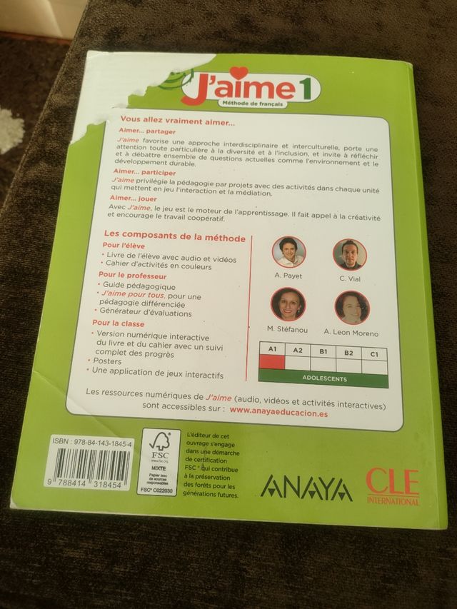 Libro de francés 1° ESO