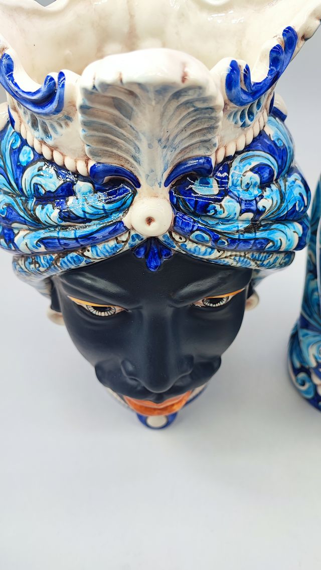 Belle teste di moro altezza 38 cm caltagirone