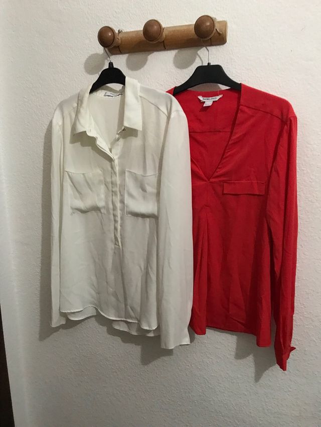 Dos camisas manga larga talla M