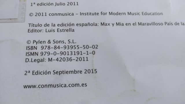 Libro de música Max y Mia 1