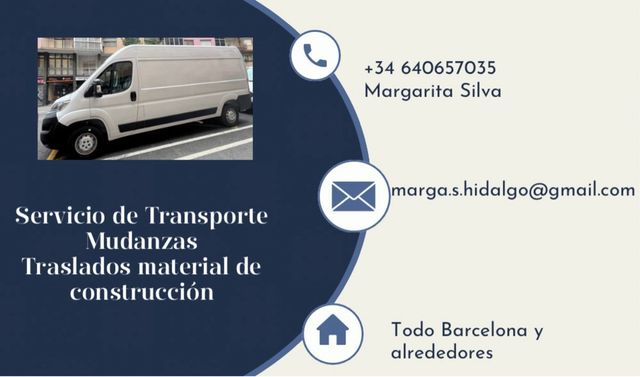 Transporte  alquiler de furgoneta por horas