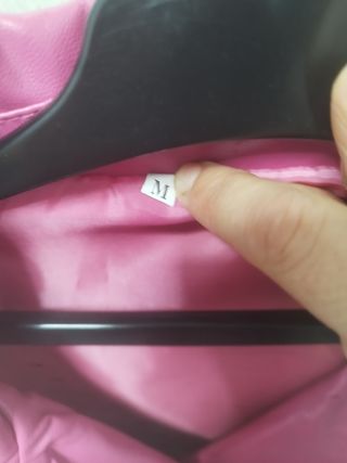 Cazadora Cuero fucsia