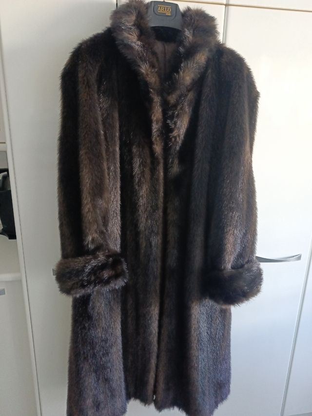 🧑‍🎄Abrigo mujer piel visión sintético talla 48