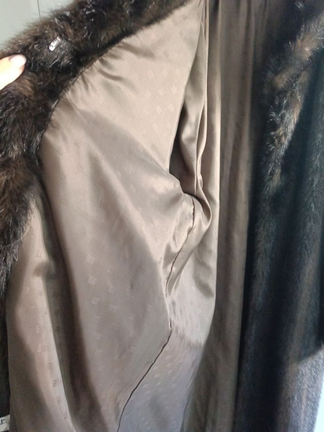 🧑‍🎄Abrigo mujer piel visión sintético talla 48