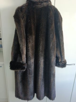 Abrigo mujer piel visión sintético talla 48