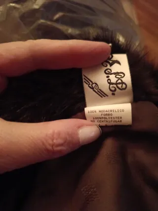 Abrigo mujer piel visión sintético talla 48