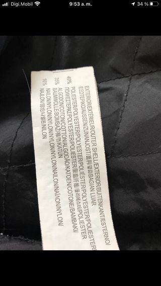 Chaqueta tipo parka con capucha azul