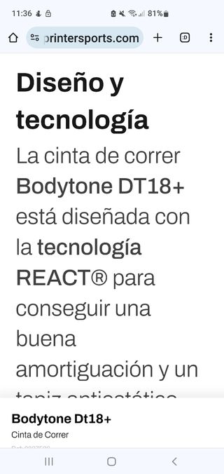 Cinta de correr bodytone dt 18a reparar