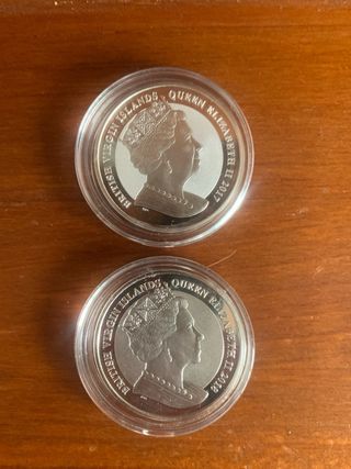 2 Monedas 1 onza PEGASO islas virgenes britanicas