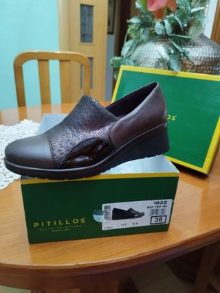 Zapato PITILLOS, piel, cuña