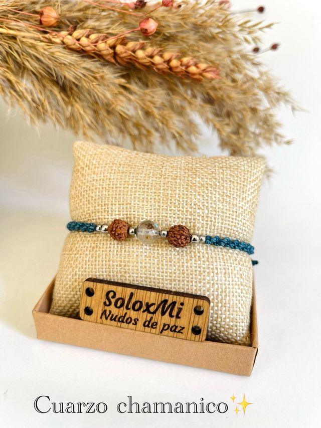 Pulsera mineral y rudraksha