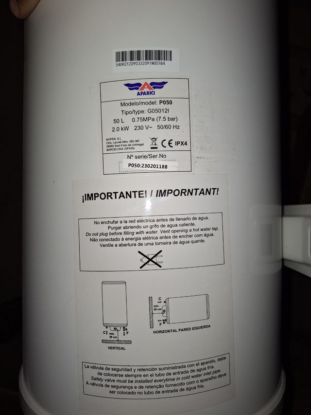 Termo electrico como nuevo