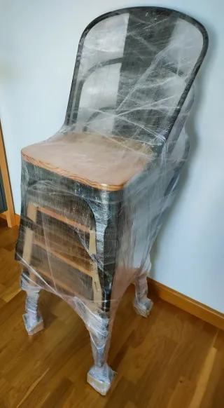 4 Sillas SKLUM Lix vintage madera negro mate