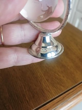 Mappamondo in vetro e argento