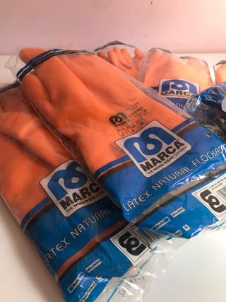 GUANTE DE LATEX TIPO INDUSTRIAL X10 PARES