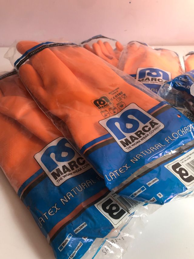 GUANTE DE LATEX TIPO INDUSTRIAL X10 PARES