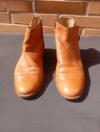 Botines piel Massimo Dutti 38 camel
