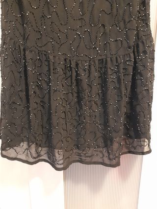 Vestido pedrería negro