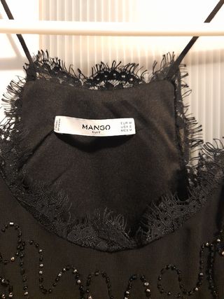 Vestido pedrería negro