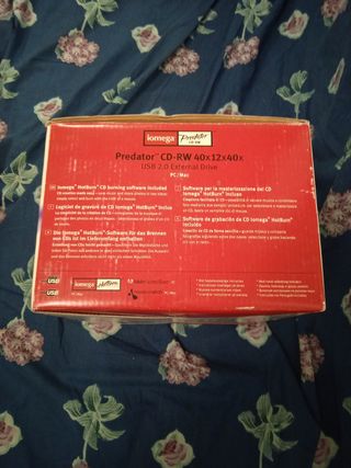 GRABADORA DE CD'S IOMEGA PREDATOR CD-RW COMPLETA