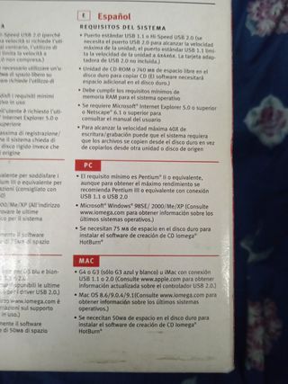 GRABADORA DE CD'S IOMEGA PREDATOR CD-RW COMPLETA