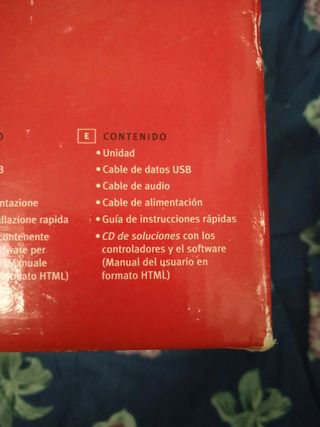 GRABADORA DE CD'S IOMEGA PREDATOR CD-RW COMPLETA