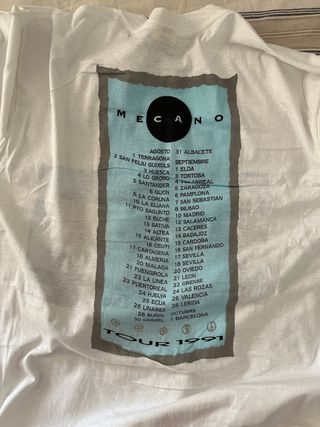 Camiseta vintage MECANO año 91