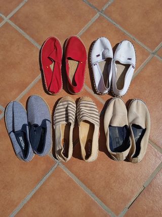 5 Pares de zapatillas de cañamo