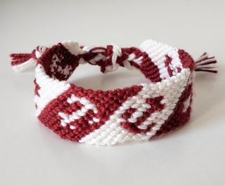Bracciale bianco bordeaux àncore