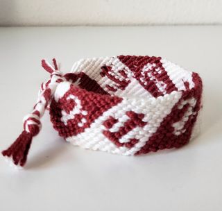 Bracciale bianco bordeaux àncore