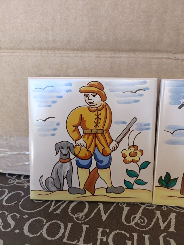 Piastrelle delle professioni di fabbro e cacciatore