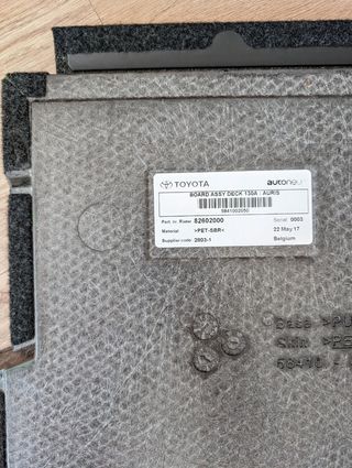 Bandeja maletero Toyota Auris 2012-2018