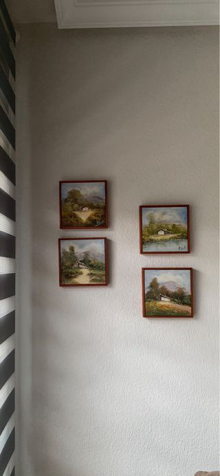 Lote de 4 cuadros decoracion en Madera