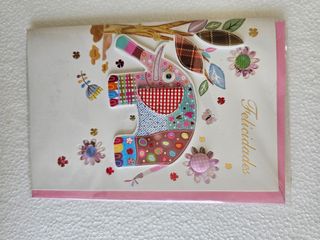 Tarjeta felicitacion de cumpleaños navidad boda