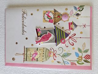 Tarjeta felicitacion de cumpleaños navidad boda