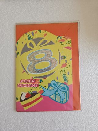 Tarjeta de cumpleaños con numero