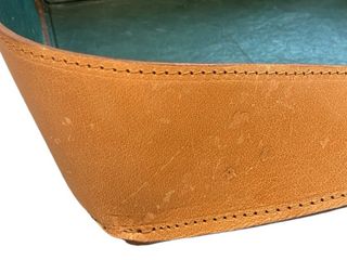 Svuota tasche in pelle beige e verde organizer 